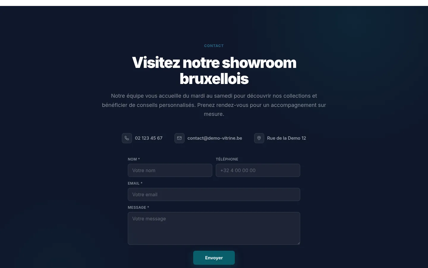 Formulaire de devis — exemple en production