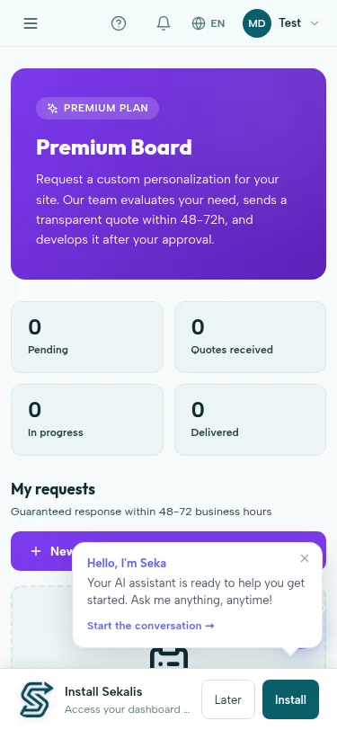 Premium Board (Concierge) — exemple en production
