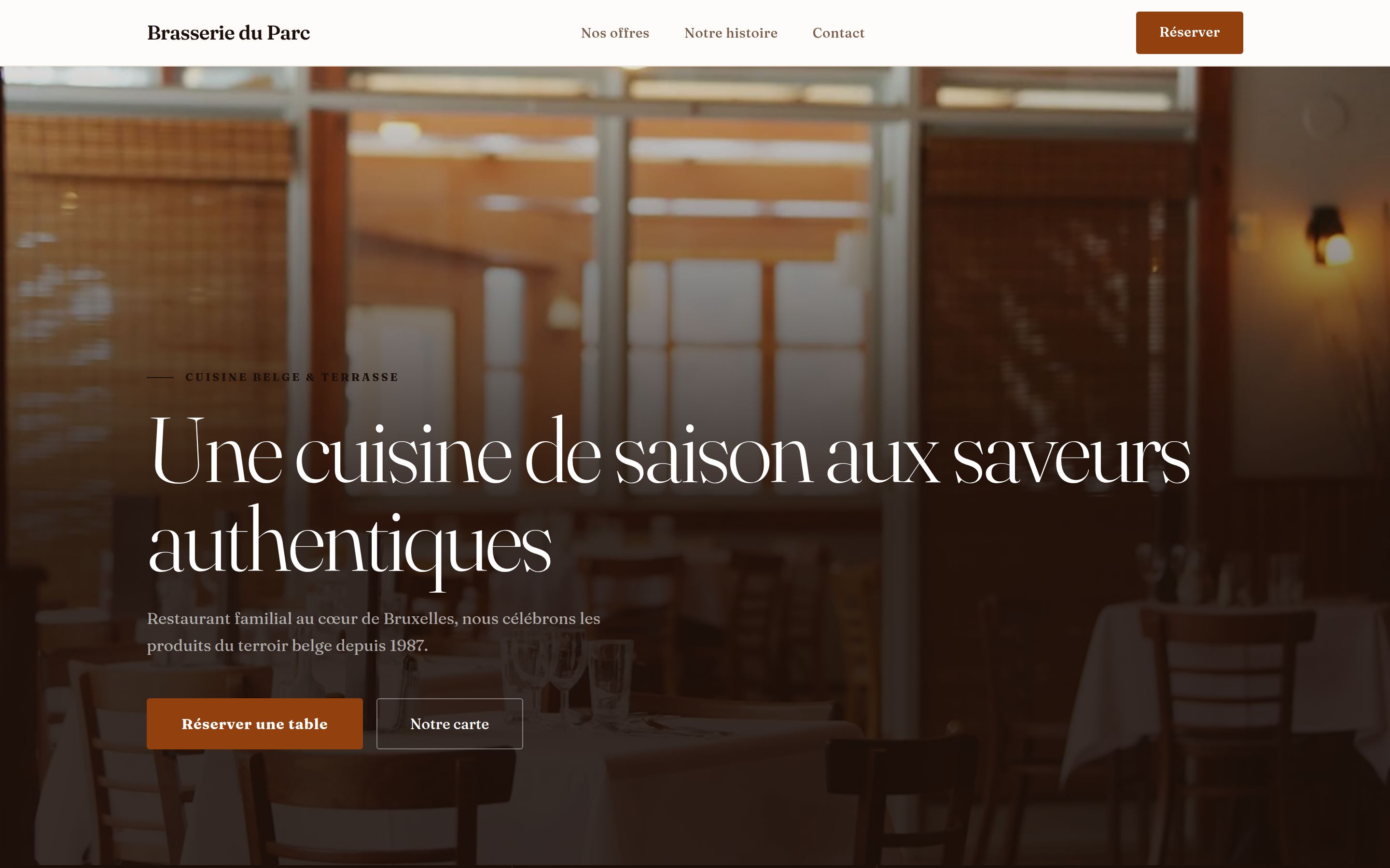 Template Food — version desktop