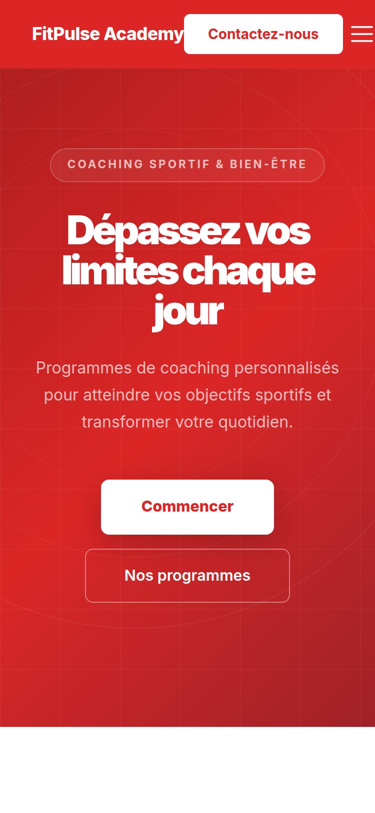 Template Impact — version mobile