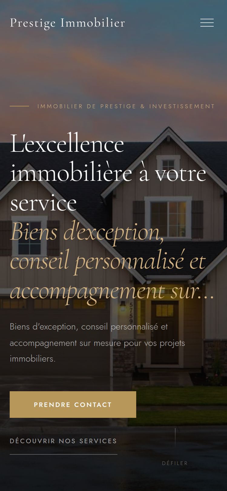 Template Luxe — version mobile