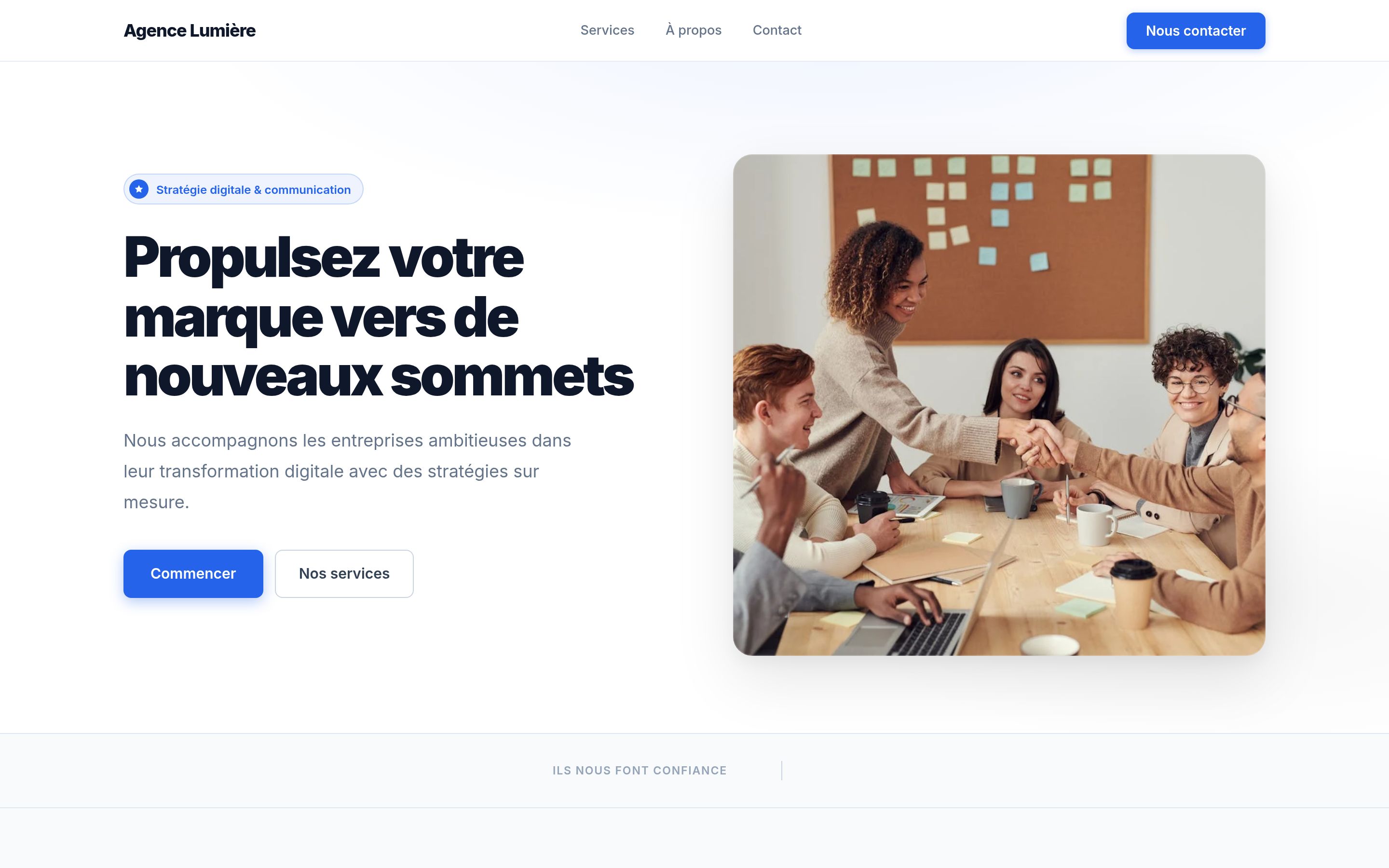 Template Vitrine — version desktop