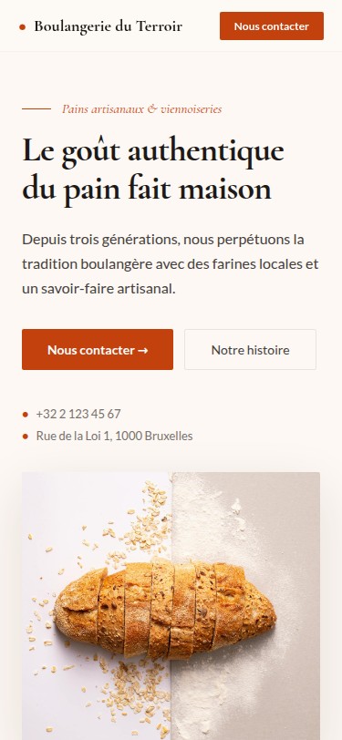 Template Chaleureux — version mobile